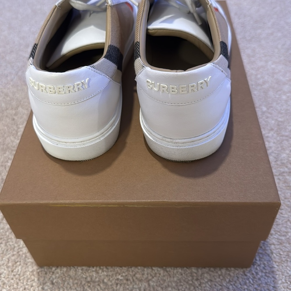 Burberry House Check and Leather Sneakers - Picture 9 of 16